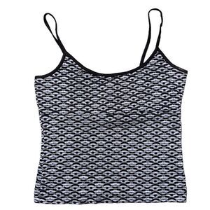 bebe Black and White Tank Top